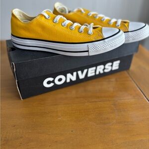 Converse Low Top Canvas Sneakers — Yellow and White